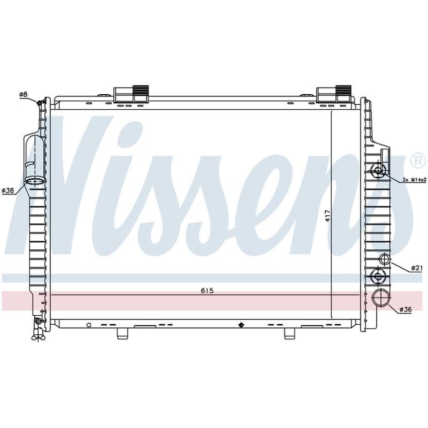 NISSENS 62616 Radiator w/Integrated Transmission Oil Cooler