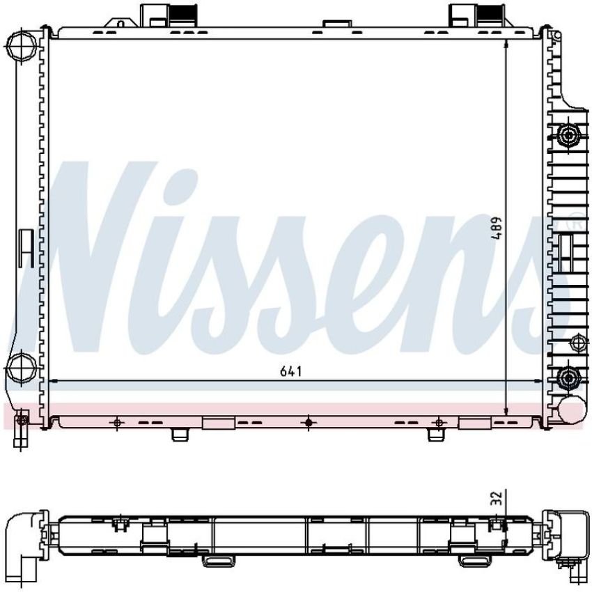 NISSENS 62666A Radiator w/Integrated Transmission Oil Cooler