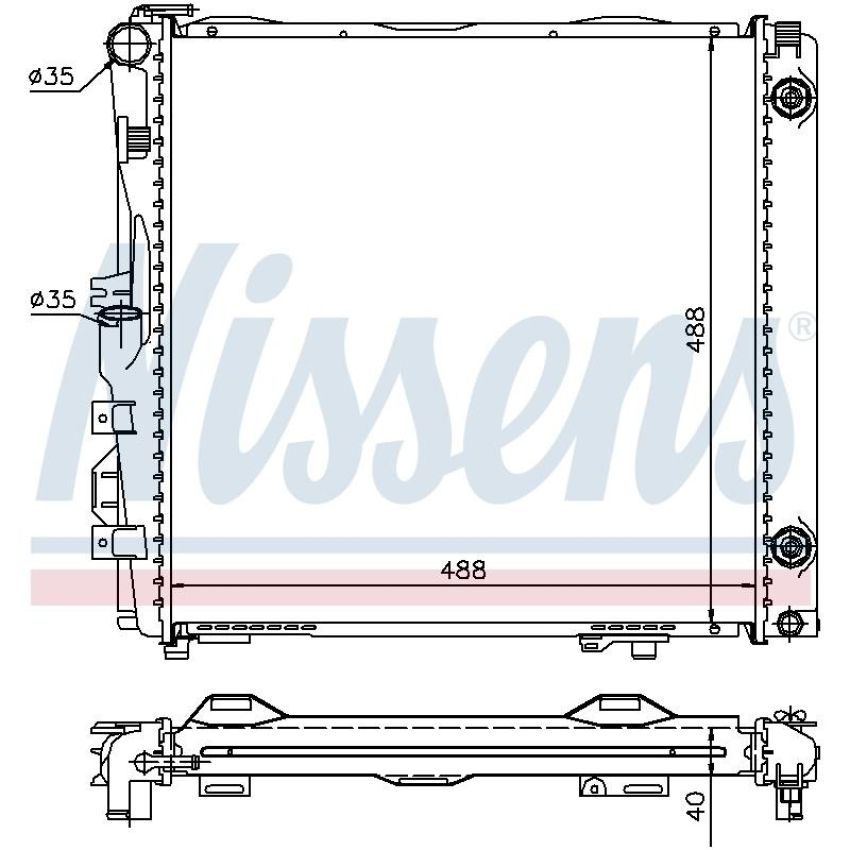 NISSENS 62682A Radiator w/Integrated Transmission Oil Cooler