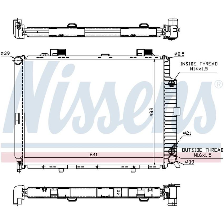 NISSENS 62689A Radiator w/Integrated Transmission Oil Cooler