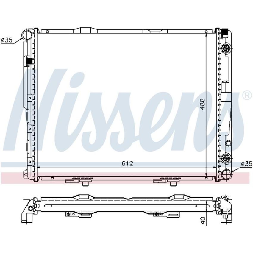 NISSENS 62695A Radiator w/Integrated Transmission Oil Cooler