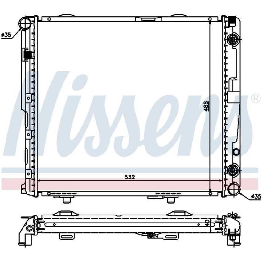 NISSENS 62698A Radiator w/Integrated Transmission Oil Cooler