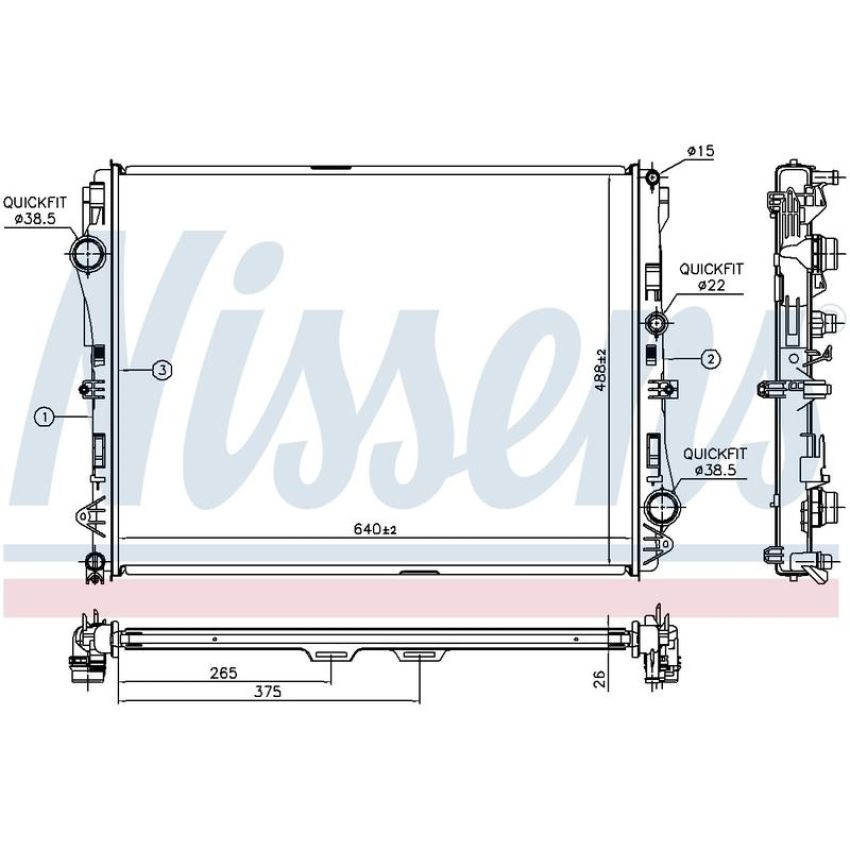 NISSENS 627023 Radiator