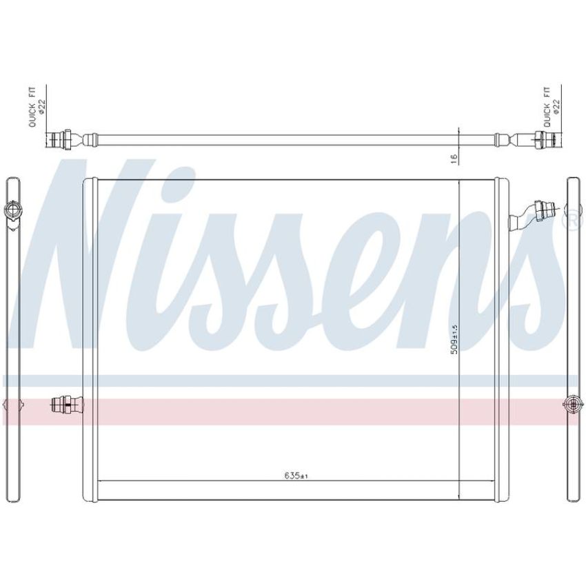 NISSENS 627024 Intercooler Heat Exchanger