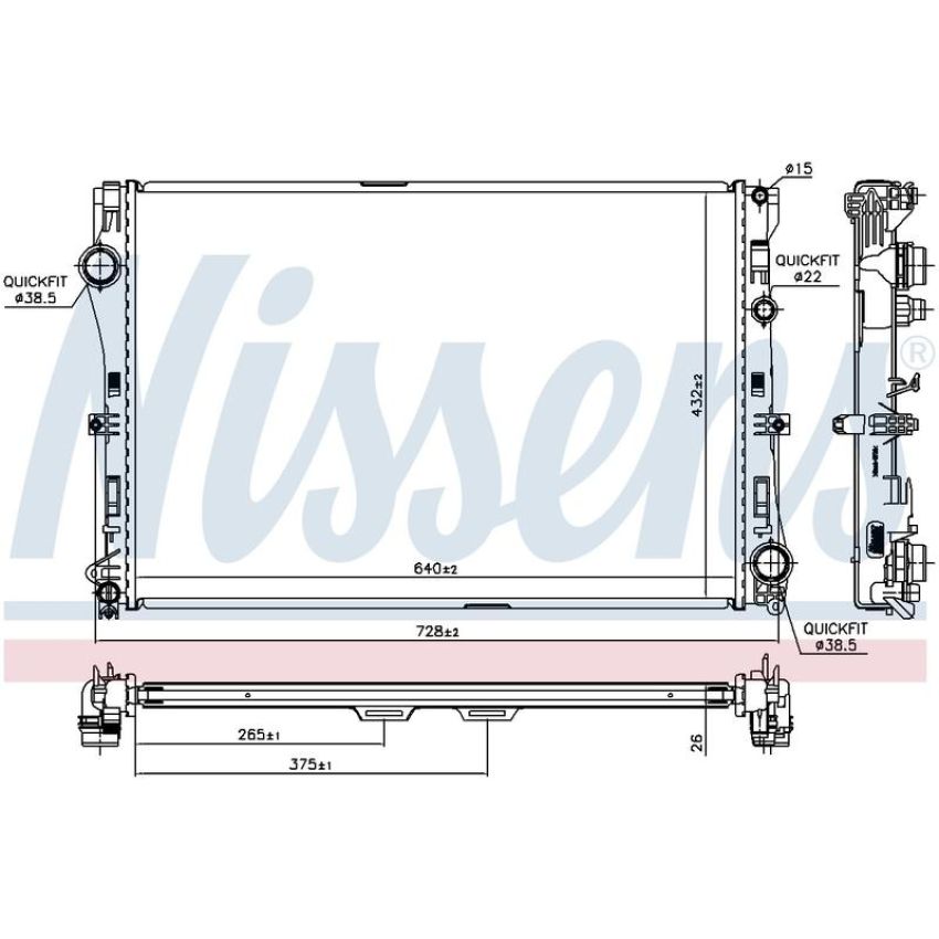 NISSENS 627033 Radiator