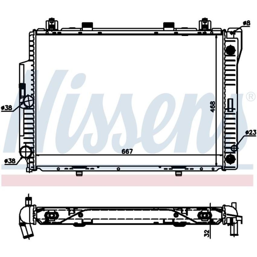 NISSENS 62713A Radiator w/Integrated Transmission Oil Cooler