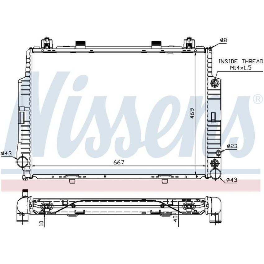 NISSENS 62716A Radiator w/Integrated Transmission Oil Cooler