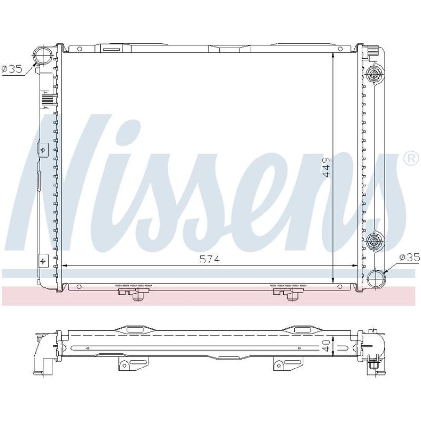 NISSENS 62721A Radiator w/Integrated Transmission Oil Cooler