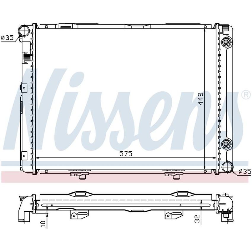 NISSENS 62722A Radiator w/Integrated Transmission Oil Cooler