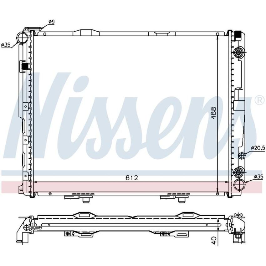 NISSENS 62762A Radiator w/Integrated Transmission Oil Cooler