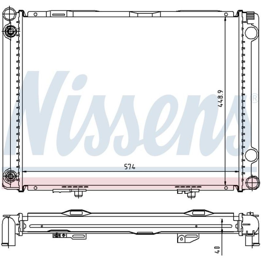 NISSENS 62766A Radiator w/Integrated Transmission Oil Cooler