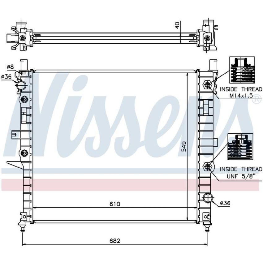 NISSENS 62788A Radiator w/Integrated Transmission Oil Cooler