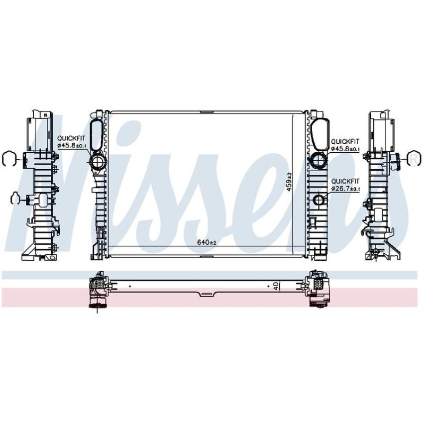 NISSENS 62796A Radiator w/Integrated Transmission Oil Cooler