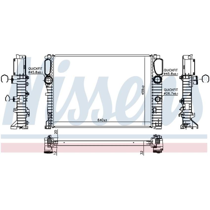 NISSENS 62797A Radiator w/Integrated Transmission Oil Cooler