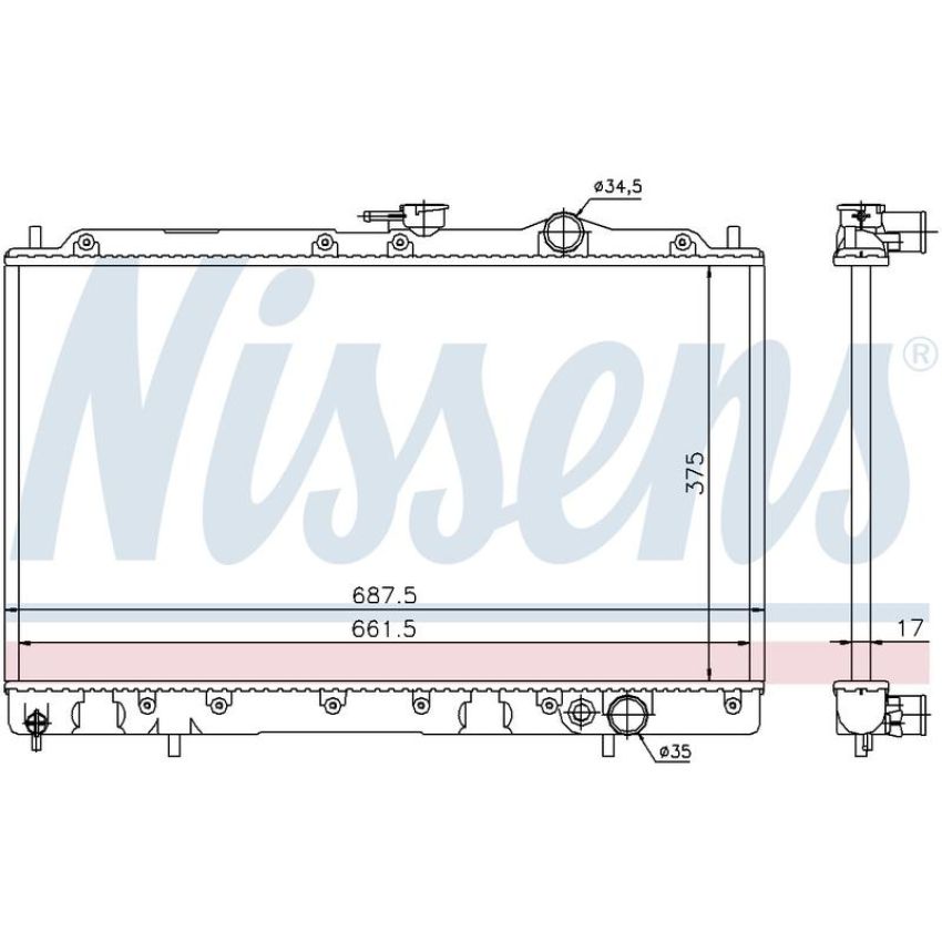 NISSENS 62830 Radiator