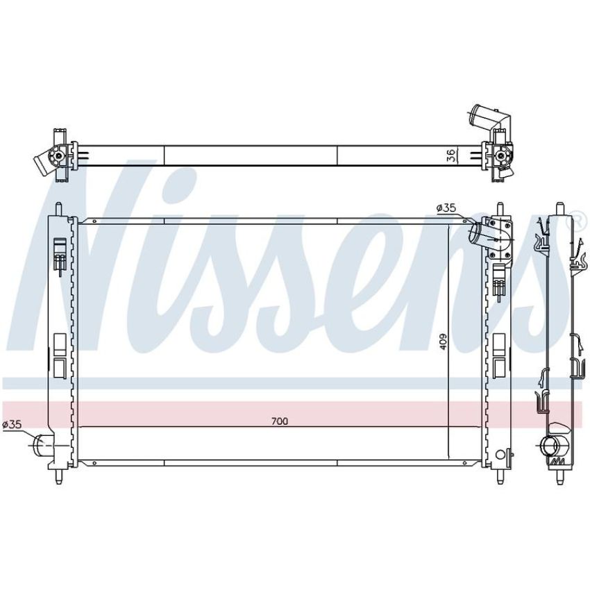 NISSENS 628969 Radiator