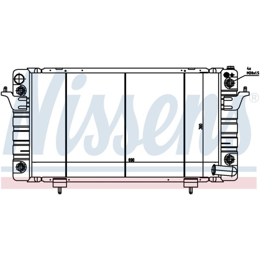 NISSENS 64029 Radiator w/Integrated Transmission Oil Cooler