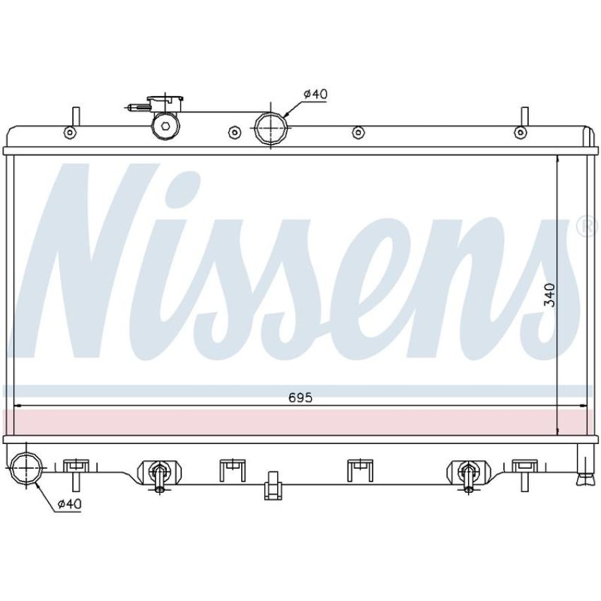 NISSENS 64114 Radiator w/Integrated Transmission Oil Cooler