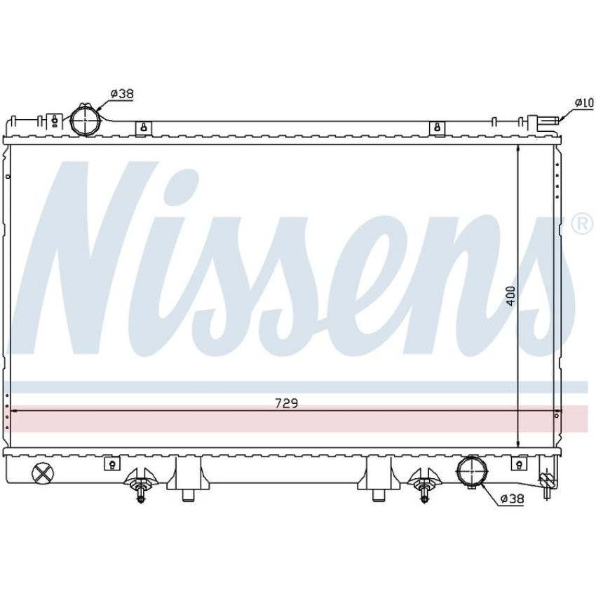 NISSENS 645951 Radiator w/Integrated Transmission Oil Cooler