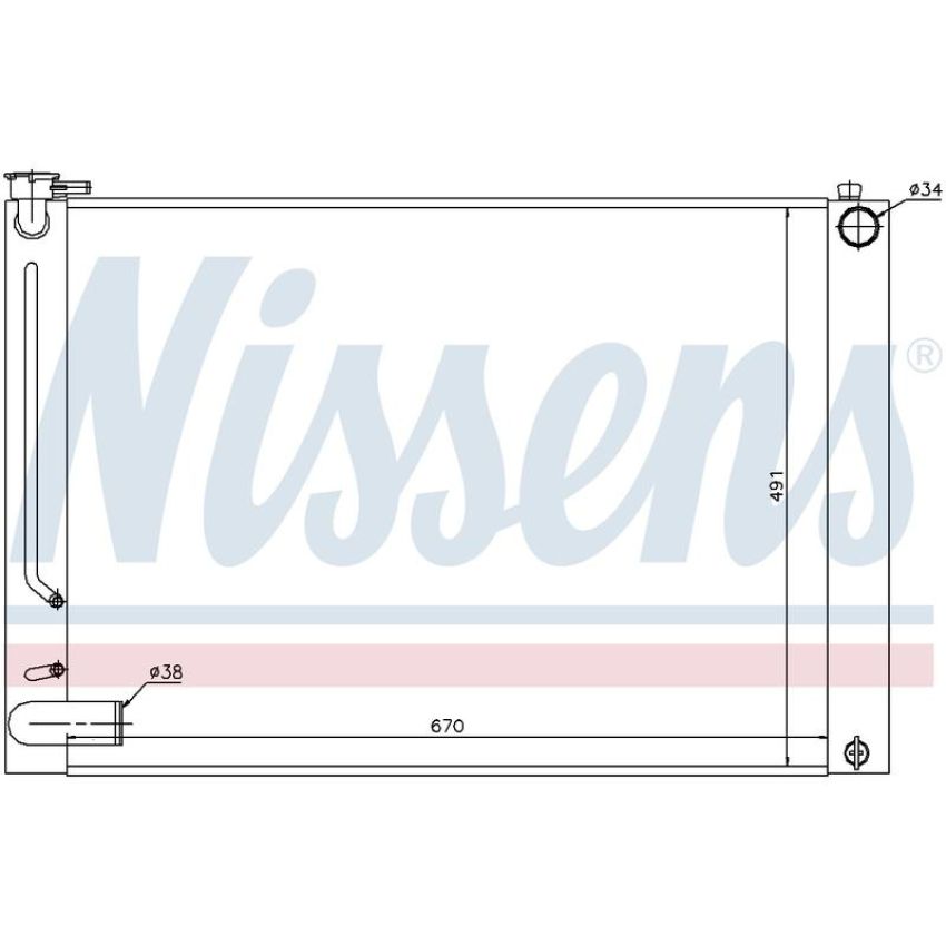 NISSENS 64660 Radiator w/Integrated Transmission Oil Cooler