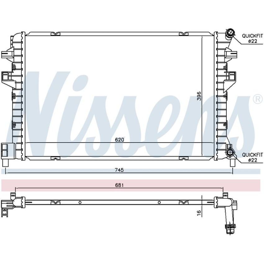 NISSENS 65306 Intercooler Heat Exchanger