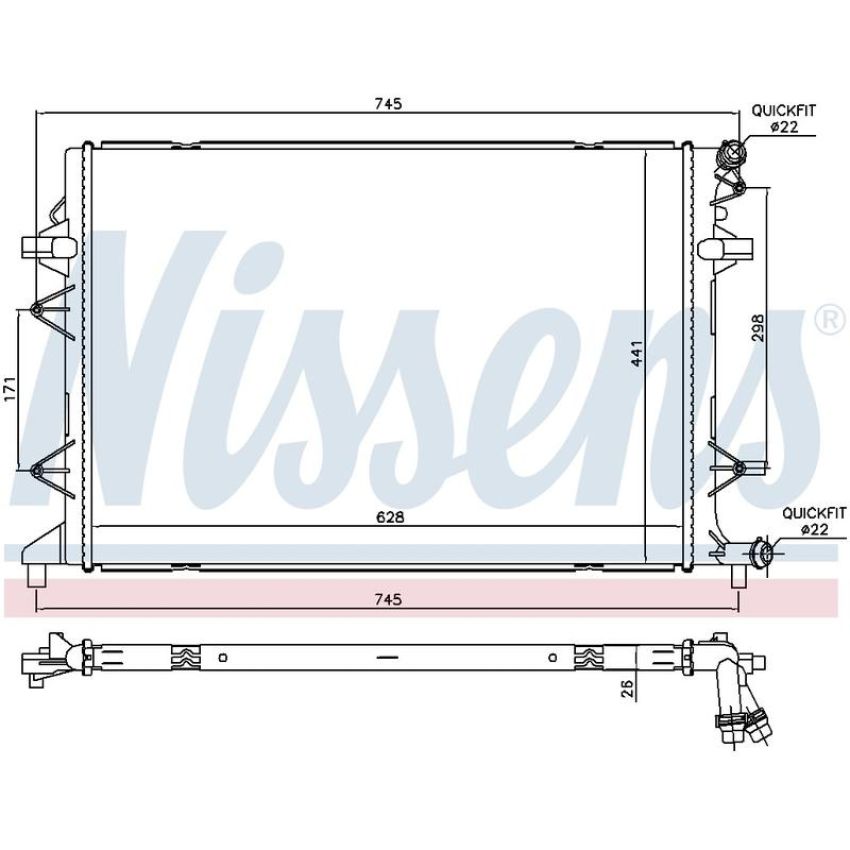 NISSENS 65340 Intercooler Heat Exchanger