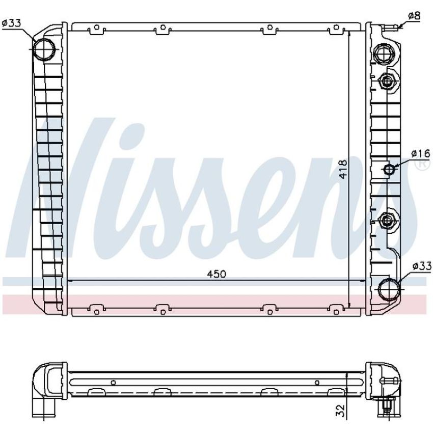 NISSENS 65520A Radiator w/Integrated Transmission Oil Cooler