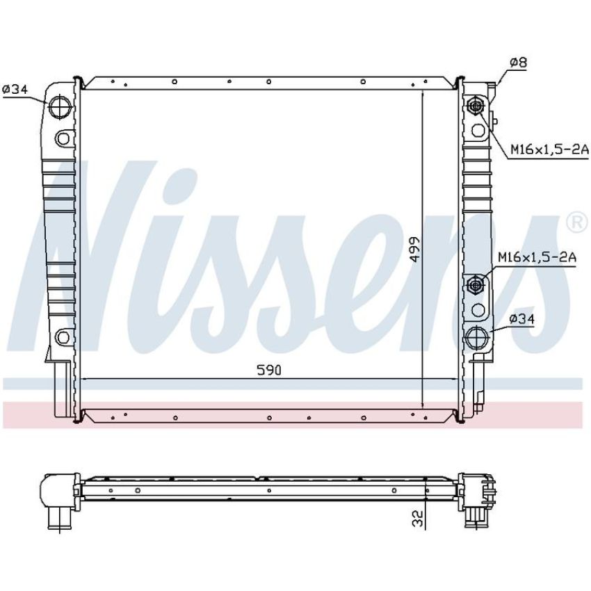 NISSENS 65530A Radiator w/Integrated Transmission Oil Cooler