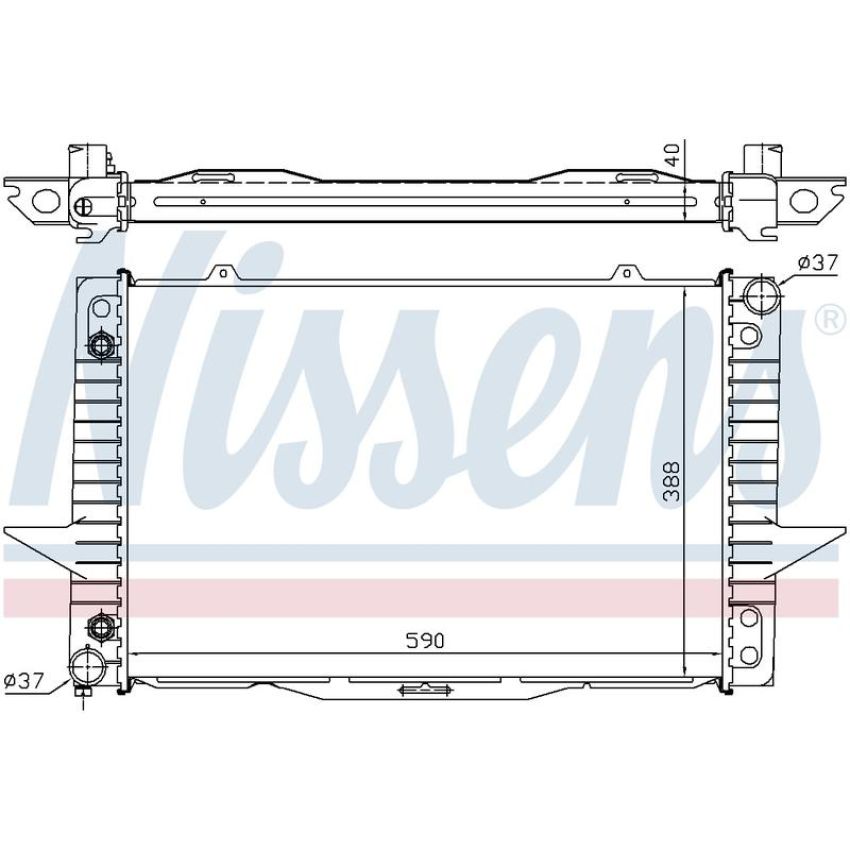 NISSENS 65535A Radiator w/Integrated Transmission Oil Cooler