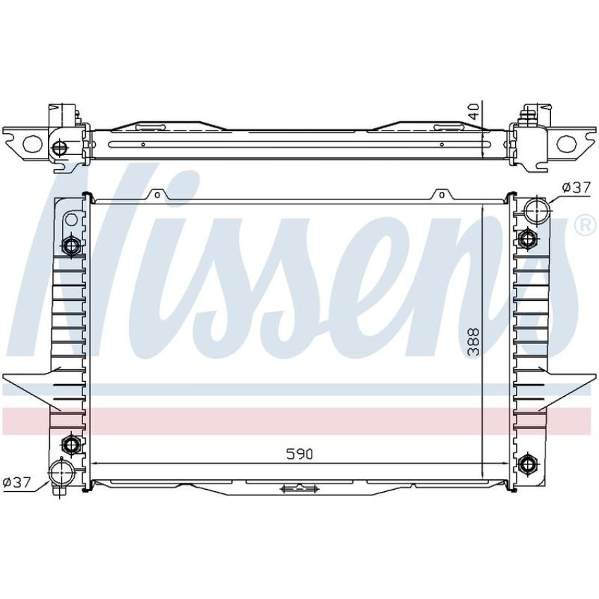 NISSENS 65539A Radiator w/Integrated Transmission Oil Cooler