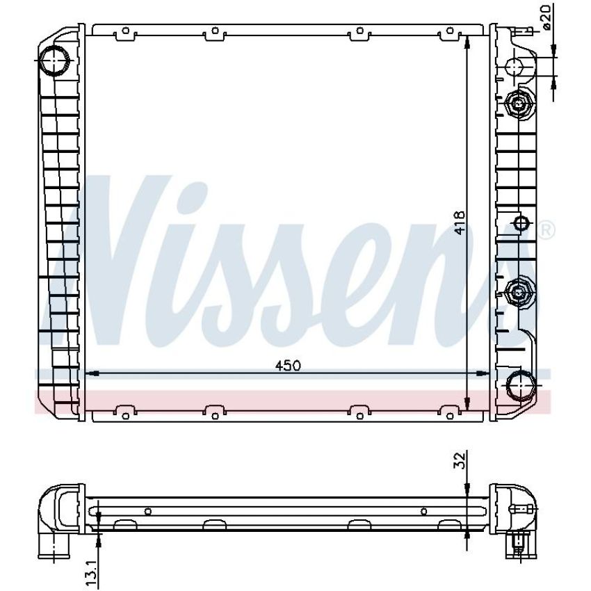 NISSENS 65544A Radiator w/Integrated Transmission Oil Cooler