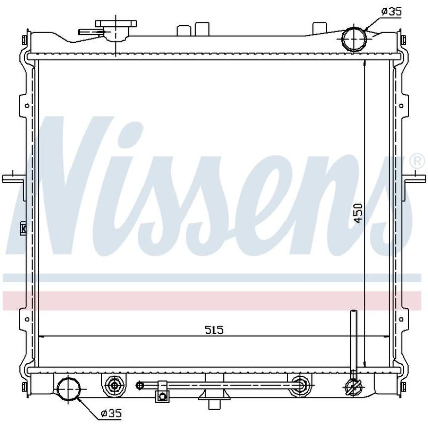 NISSENS 66643 Radiator w/Integrated Transmission Oil Cooler