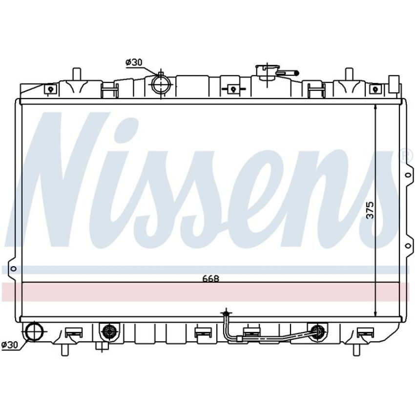 NISSENS 66649 Radiator w/Integrated Transmission Oil Cooler