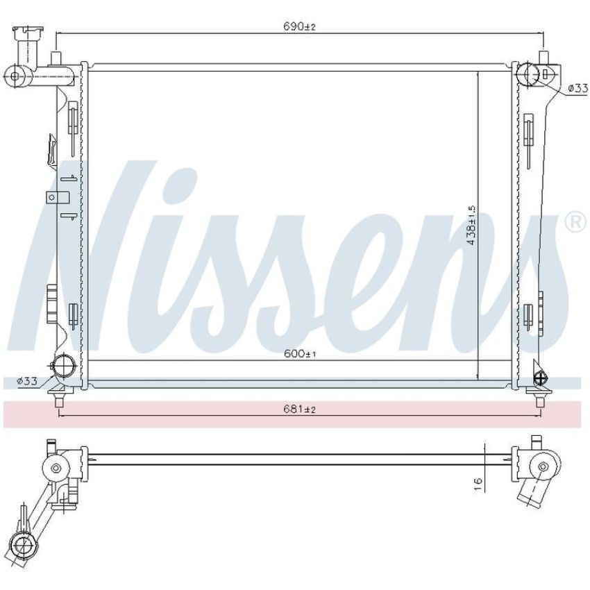NISSENS 66674 Radiator