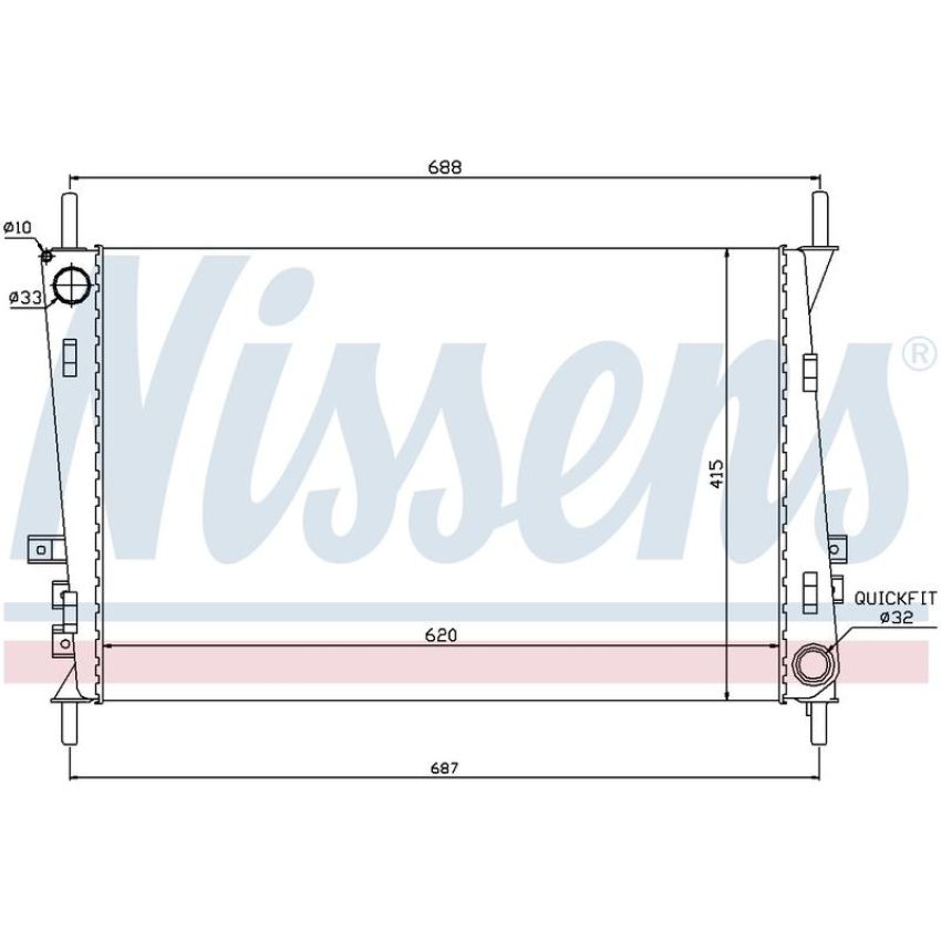 NISSENS 66704 Radiator