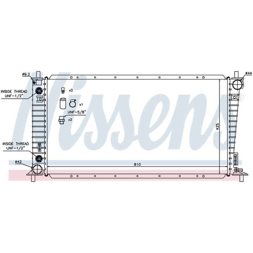 NISSENS 66856 Radiator w/Integrated Transmission Oil Cooler