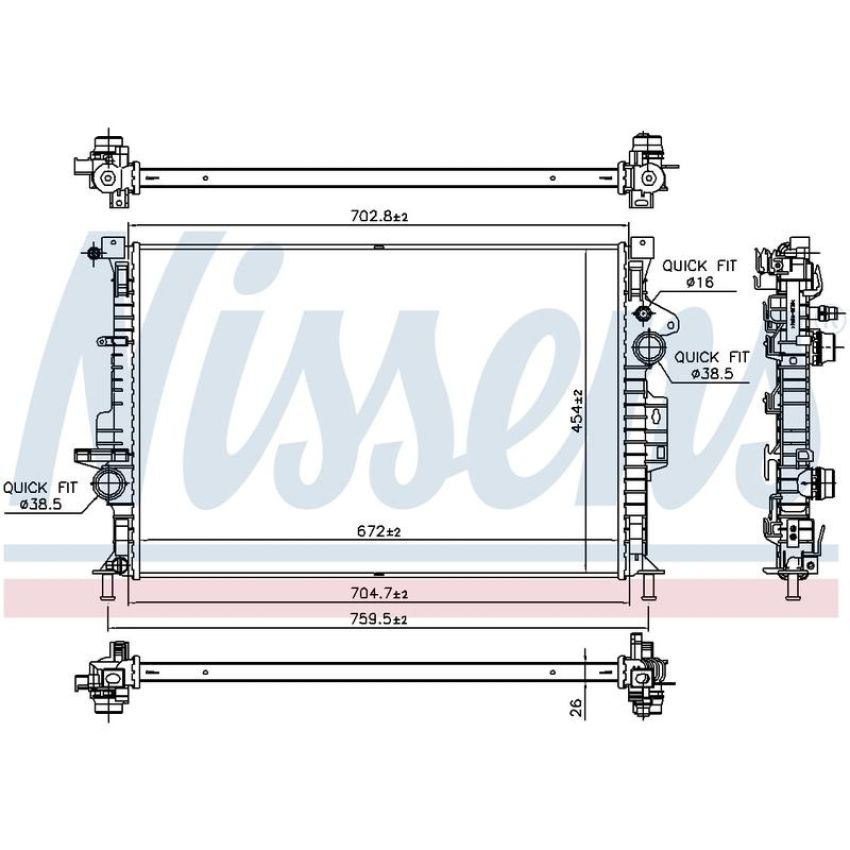 NISSENS 66864 Radiator