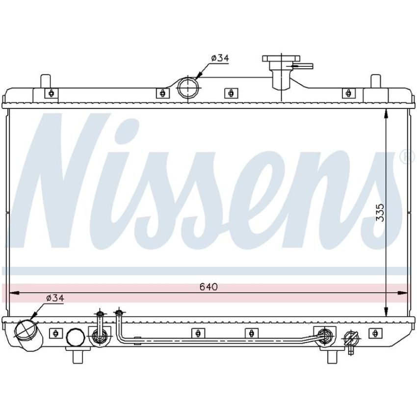 NISSENS 67023 Radiator w/Integrated Transmission Oil Cooler