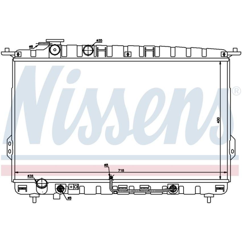 NISSENS 67027 Radiator w/Integrated Transmission Oil Cooler