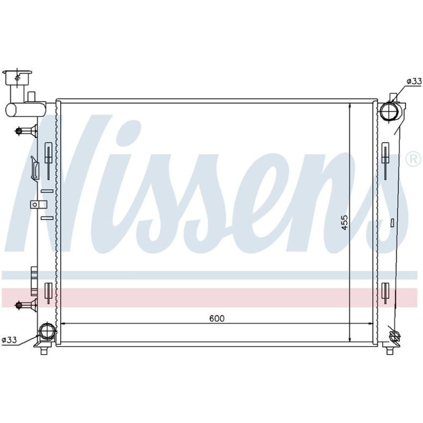 NISSENS 67076 Radiator w/Integrated Transmission Oil Cooler