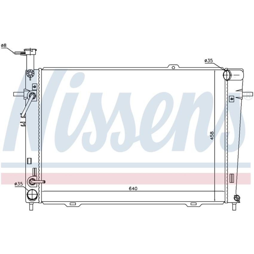 NISSENS 67479 Radiator w/Integrated Transmission Oil Cooler