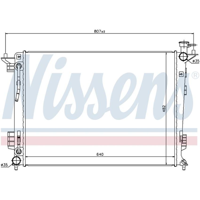 NISSENS 67514 Radiator w/Integrated Transmission Oil Cooler