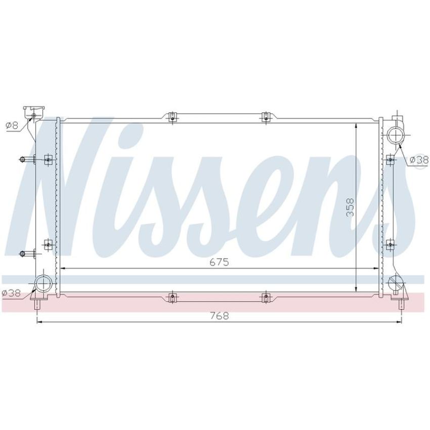 NISSENS 67703 Radiator w/Integrated Transmission Oil Cooler