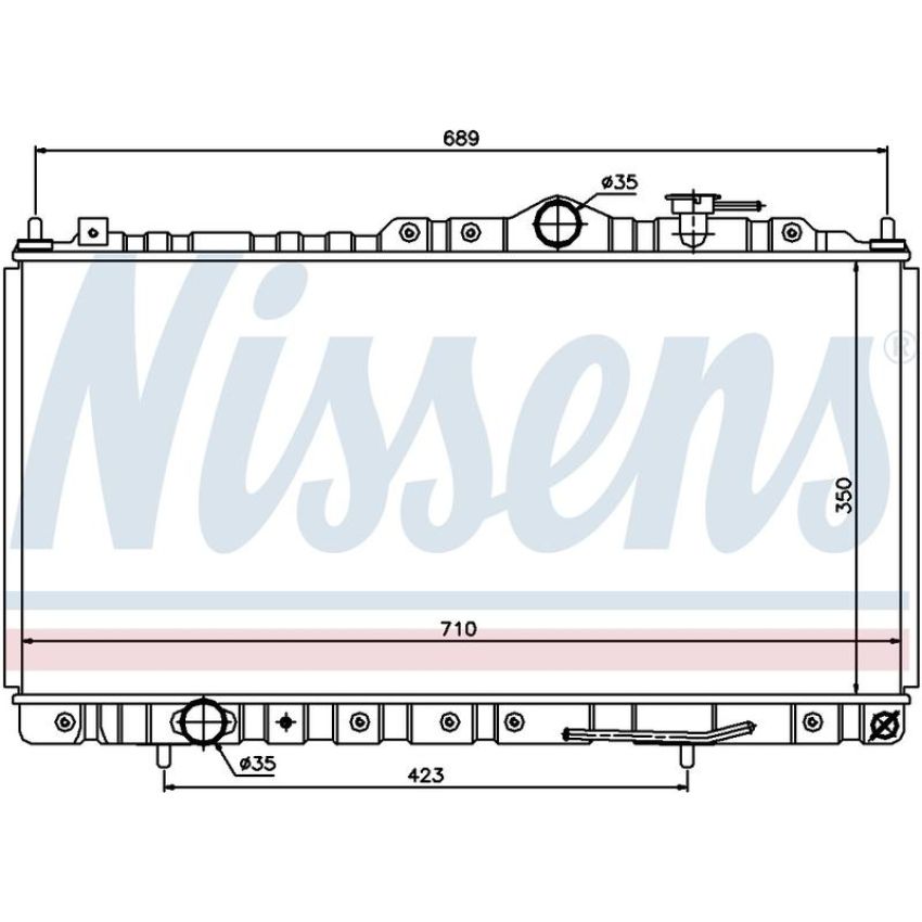NISSENS 68180 Radiator w/Integrated Transmission Oil Cooler