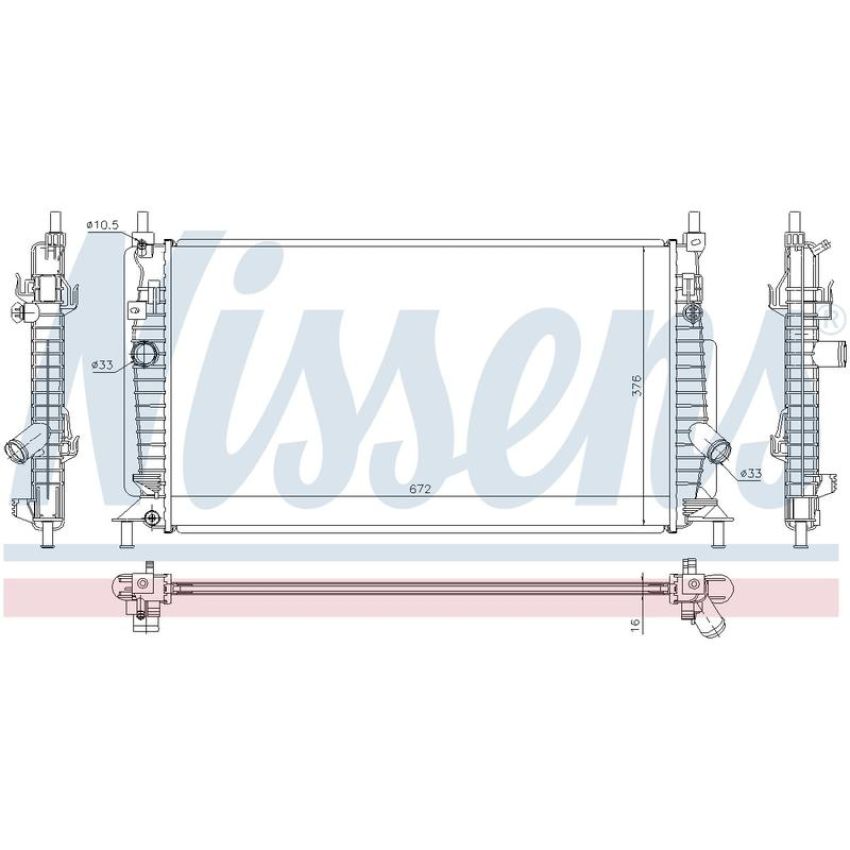 NISSENS 68521 Radiator