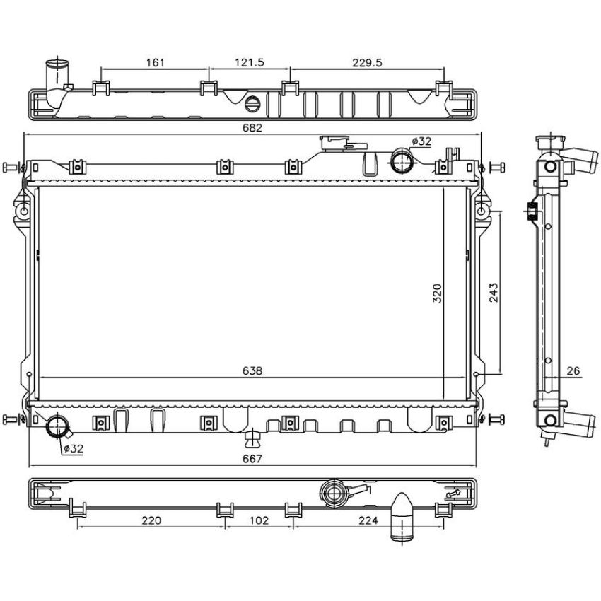 NISSENS 68559 Radiator