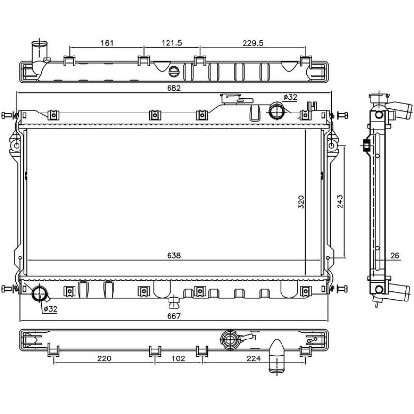 NISSENS 68559 Radiator