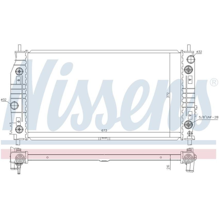 NISSENS 69016 Radiator w/Integrated Transmission Oil Cooler