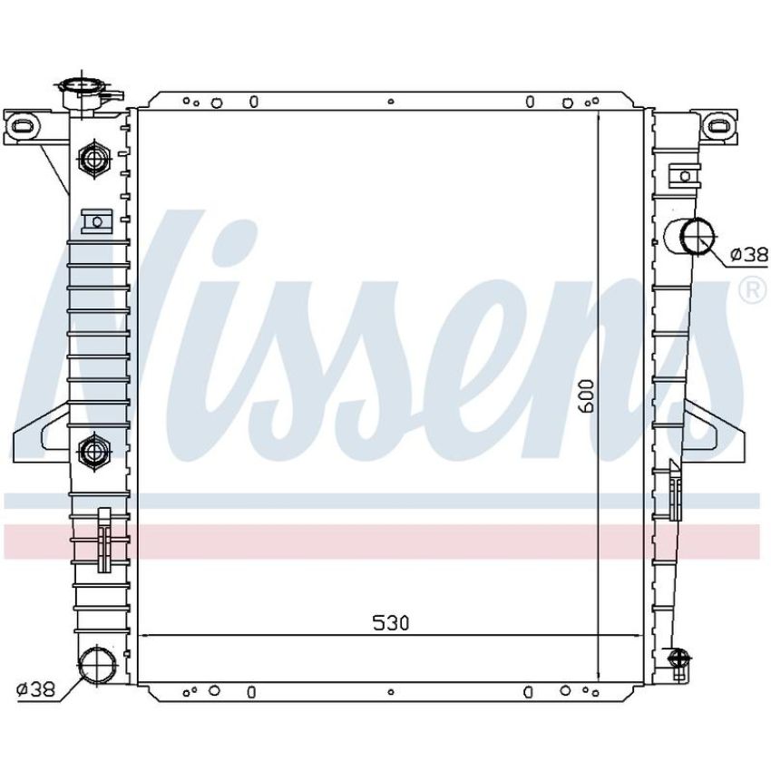 NISSENS 69203 Radiator w/Integrated Transmission Oil Cooler
