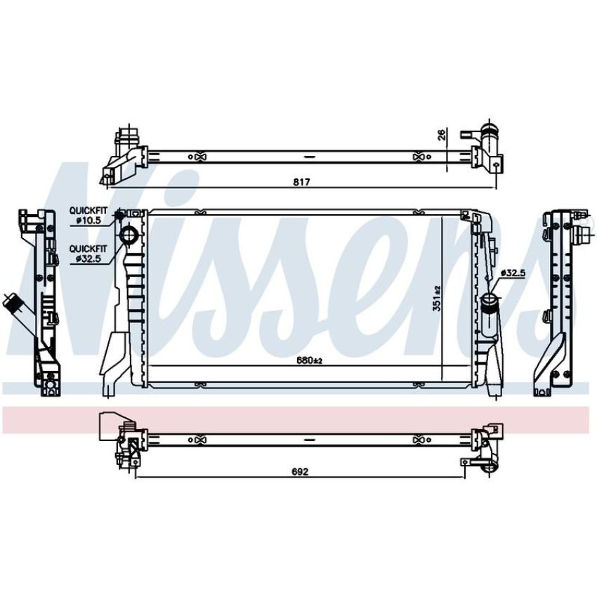 NISSENS 69708 Radiator